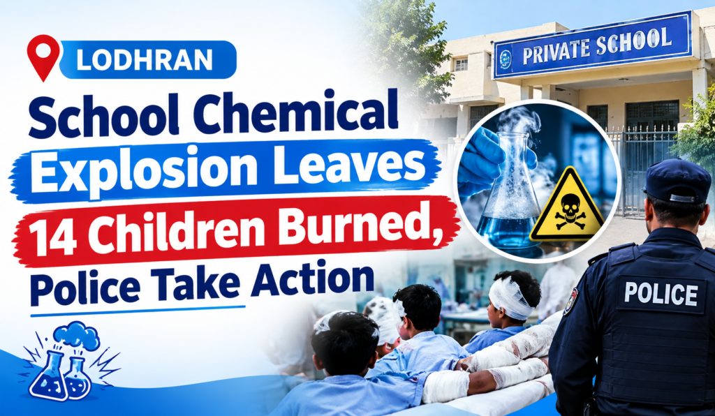 Lodhran School Chemical Explosion: 14 Children Burned, Police Take Action