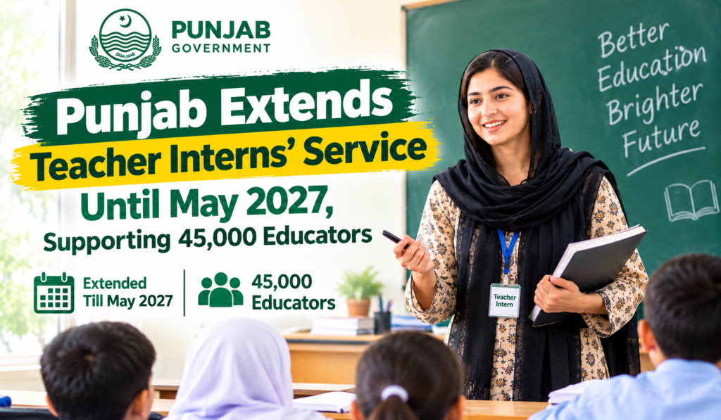 Punjab Extends Teacher Interns' Service