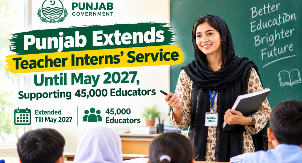 Punjab Extends Teacher Interns' Service
