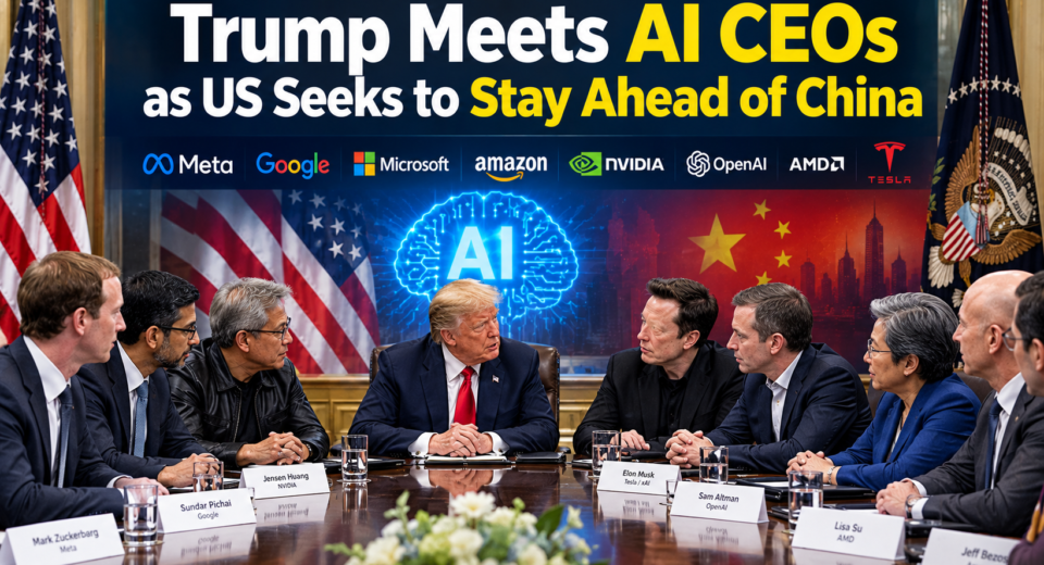 Trump Meets AI CEOs as US Seeks to Stay Ahead of China