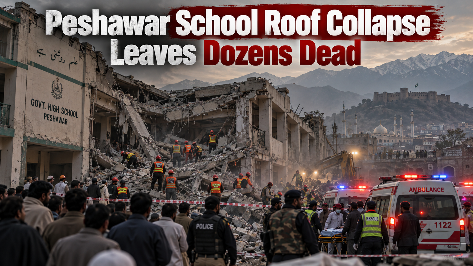 Peshawar School Roof Collapse Leaves Dozens Dead