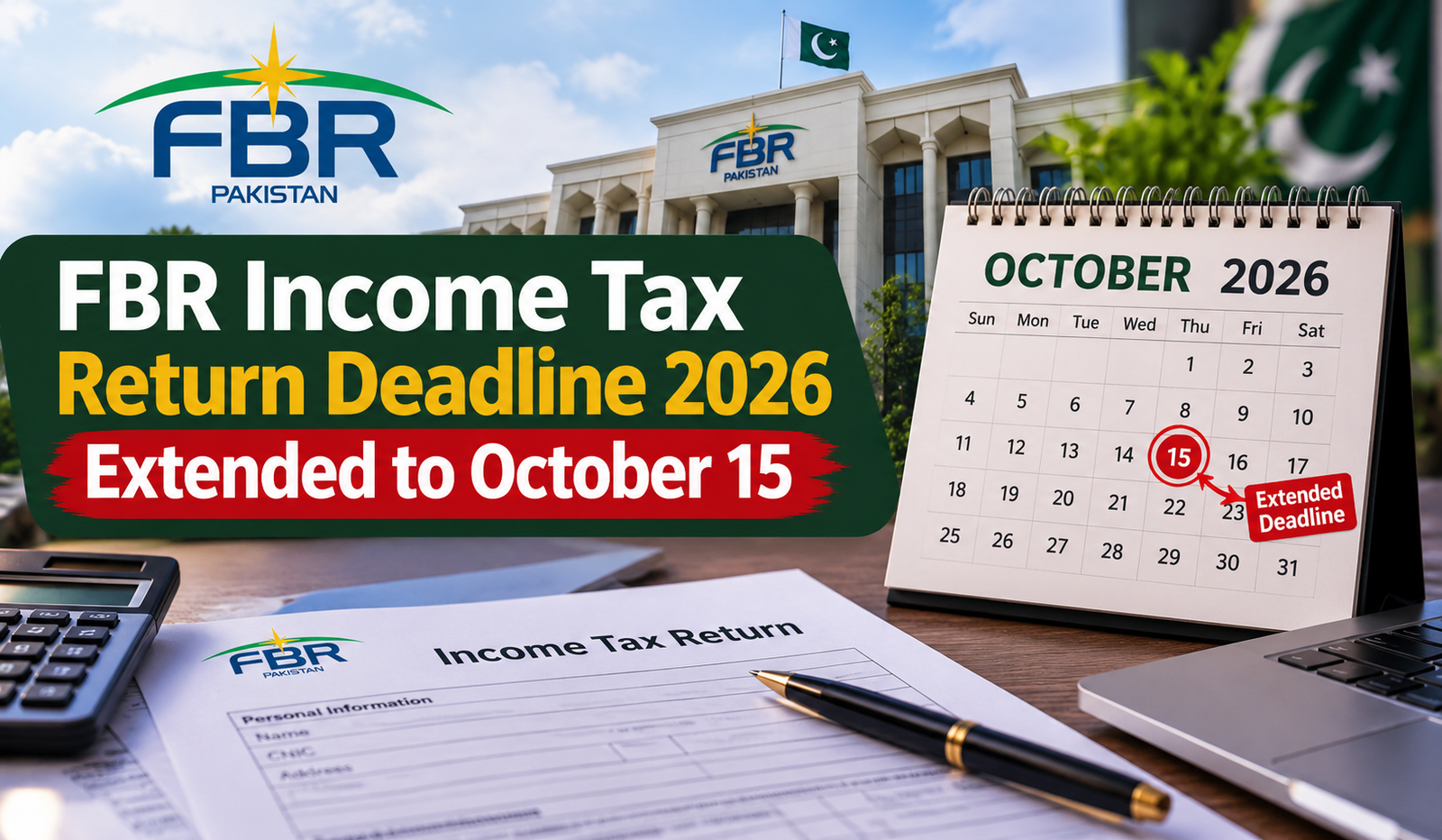 FBR income tax return deadline 2026