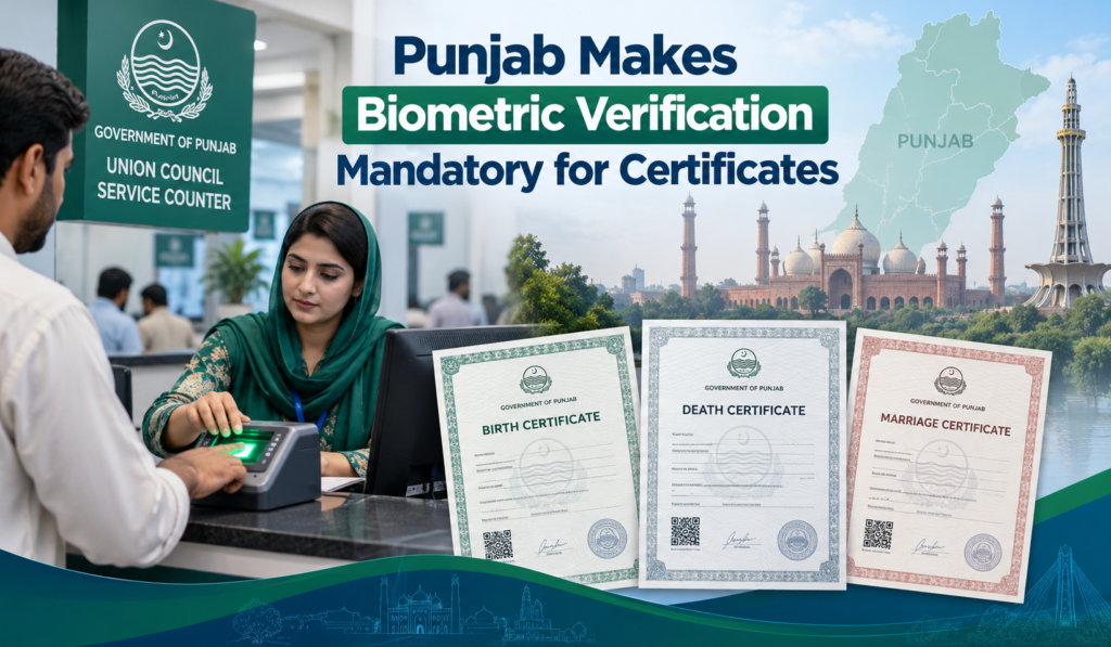 Punjab biometric verification for certificates