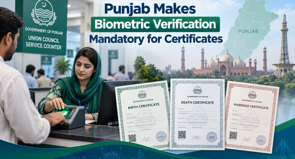 Punjab biometric verification for certificates