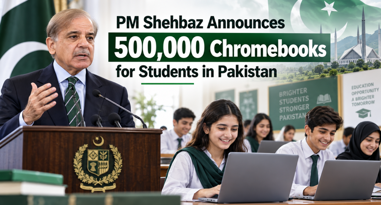 PM Shehbaz Sharif, 500000 Chromebooks