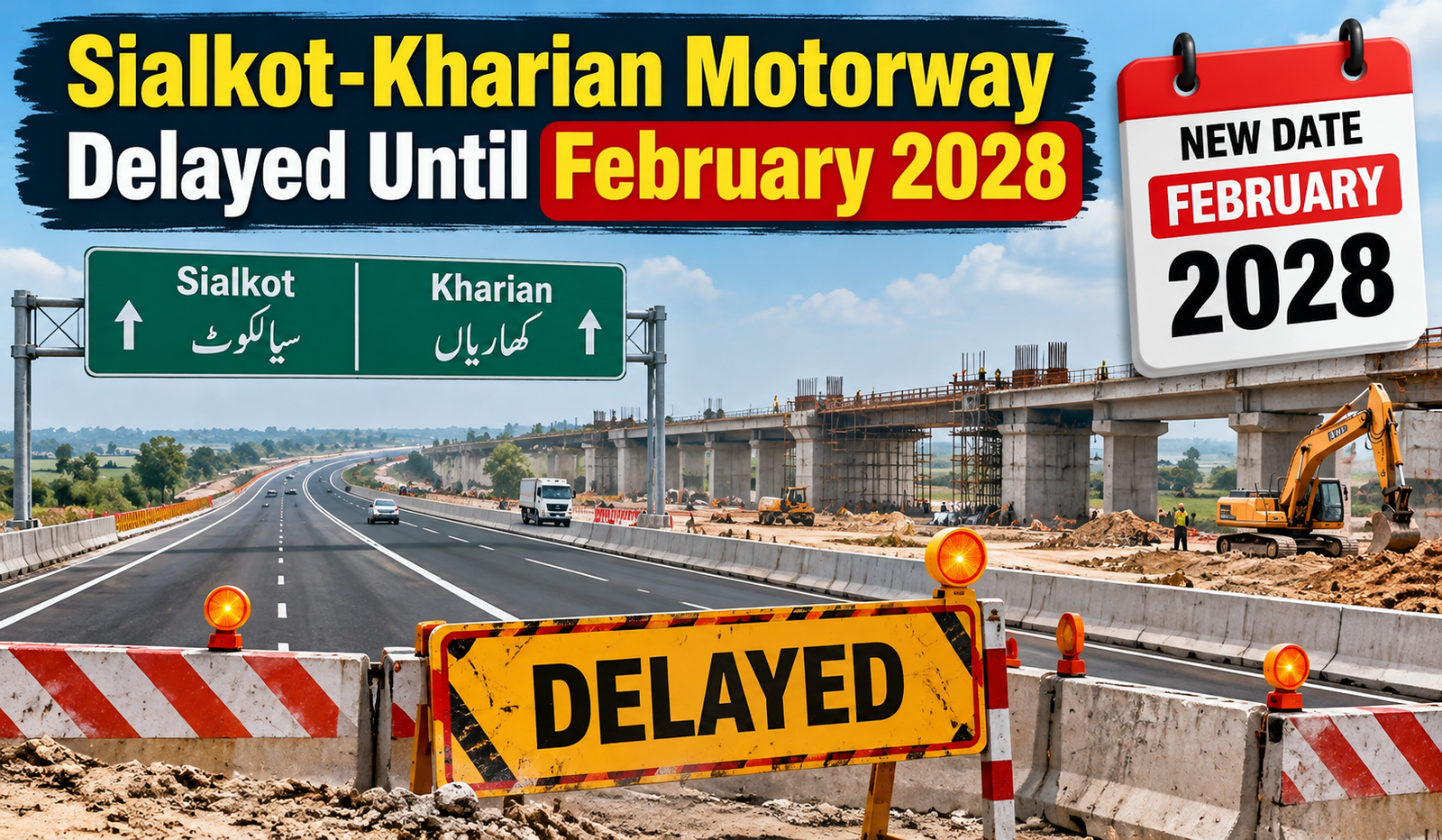 Sialkot Kharian Motorway Construction